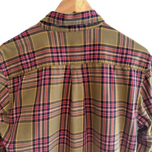 Obey Shirt Mens Small Plaid Button Down Fall Autumn Long Sleeve Brown Red Black - Picture 4 of 9